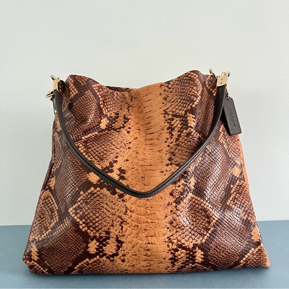 Coach Handbags - Coach Phoebe Python Snakeskin Embossed Leather Limited Edition Shoulder Bag